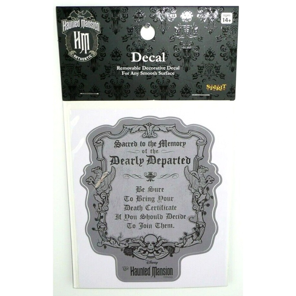 Haunted Mansion Dearly Departed Decal Halloween Ghost Death Car Computer Disney